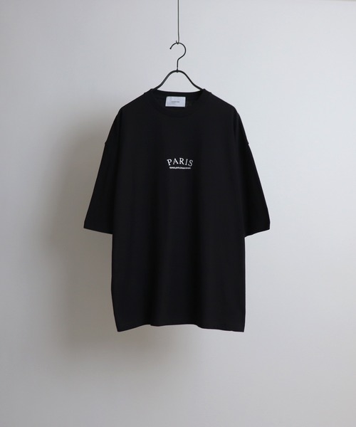 Confirm(コンファーム)の「PARIS ロゴ刺繍ルーズTシャツ【Confirm】(Tシャツ/カットソー・メンズ・ブラック/ホワイト/グレイッシュブルー・M/L)」の7枚目の写真