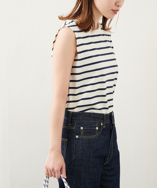 JOURNAL STANDARD（ジャーナルスタンダード）の「ノースリーブ SWEAT SHIRT（Tシャツ/カットソー・レディース・ホワイト/ホワイト系その他2/ブラック・FREE）」の16枚目の写真