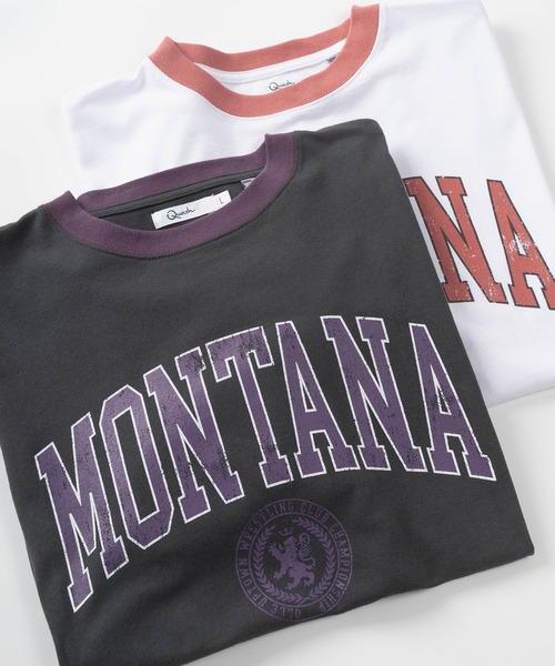 make a ray!(メイク ア レイ!)の「ビッグシルエット カレッジロゴプリント 半袖Tシャツ/リンガープリントTシャツ/Florida/MONTANA/WISCONSIN/VIRGINIA/【USAコットン】(Tシャツ/カットソー・レディース・ホワイト/チャコールグレー/グリーン/ホワイト系その他/グレー系その他/グリーン系その他/ホワイト系その他2/グレー系その他2・M/L)」の6枚目の写真