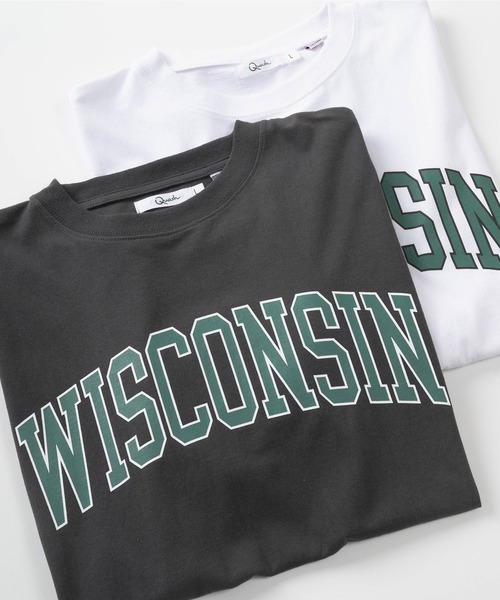 make a ray!(メイク ア レイ!)の「ビッグシルエット カレッジロゴプリント 半袖Tシャツ/リンガープリントTシャツ/Florida/MONTANA/WISCONSIN/VIRGINIA/【USAコットン】(Tシャツ/カットソー・レディース・ホワイト/チャコールグレー/グリーン/ホワイト系その他/グレー系その他/グリーン系その他/ホワイト系その他2/グレー系その他2・M/L)」の5枚目の写真