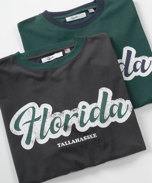 make a ray!(メイク ア レイ!)の「ビッグシルエット カレッジロゴプリント 半袖Tシャツ/リンガープリントTシャツ/Florida/MONTANA/WISCONSIN/VIRGINIA/【USAコットン】(Tシャツ/カットソー・レディース・ホワイト/チャコールグレー/グリーン/ホワイト系その他/グレー系その他/グリーン系その他/ホワイト系その他2/グレー系その他2・M/L)」の7枚目の写真