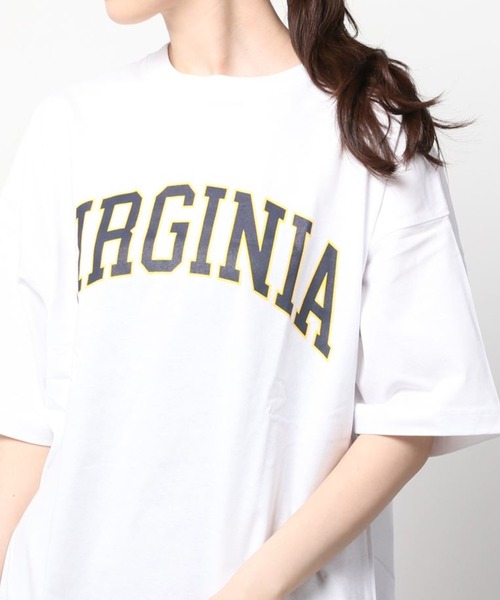 make a ray!(メイク ア レイ!)の「ビッグシルエット カレッジロゴプリント 半袖Tシャツ/リンガープリントTシャツ/Florida/MONTANA/WISCONSIN/VIRGINIA/【USAコットン】(Tシャツ/カットソー・レディース・ホワイト/チャコールグレー/グリーン/ホワイト系その他/グレー系その他/グリーン系その他/ホワイト系その他2/グレー系その他2・M/L)」の20枚目の写真