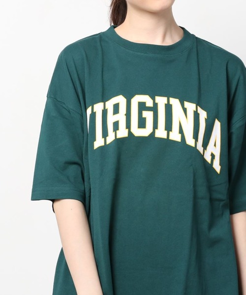 make a ray!(メイク ア レイ!)の「ビッグシルエット カレッジロゴプリント 半袖Tシャツ/リンガープリントTシャツ/Florida/MONTANA/WISCONSIN/VIRGINIA/【USAコットン】(Tシャツ/カットソー・レディース・ホワイト/チャコールグレー/グリーン/ホワイト系その他/グレー系その他/グリーン系その他/ホワイト系その他2/グレー系その他2・M/L)」の21枚目の写真