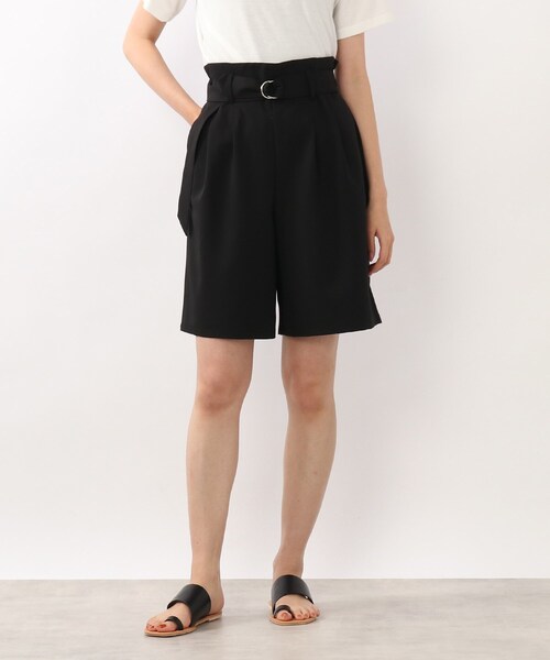 DRESKIP（ドレスキップ）の「◆2タックベルト付きショ－トパンツ（その他パンツ・レディース・サンドベージュ/ブラック・02/03）」の4枚目の写真