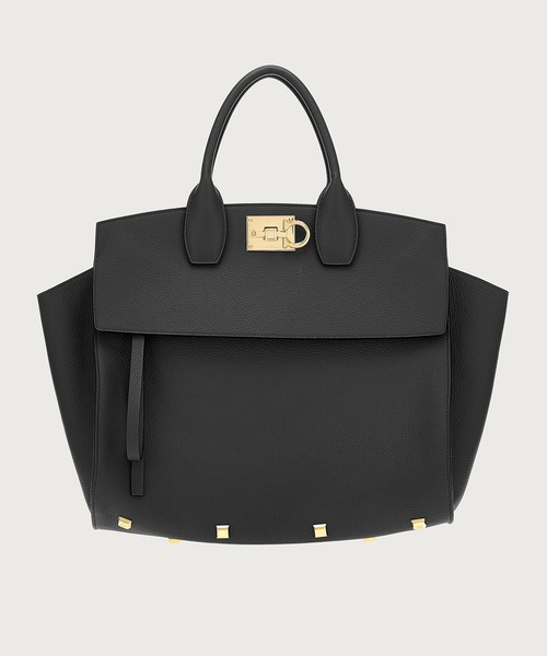 FERRAGAMO（フェラガモ）の「FERRAGAMO STUDIO SOFT BAG（ハンドバッグ・レディース・ブラック・ONE SIZE）」の3枚目の写真