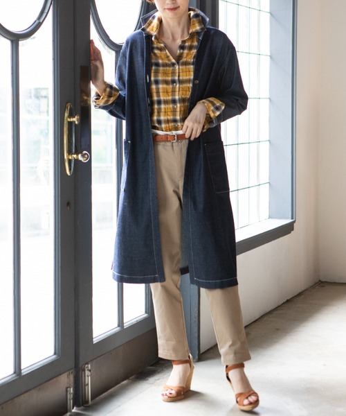 aunt lily(アントリリー)の「コットンツイルマルチスタイルコート(その他アウター・レディース・インディゴブルー/ライトカーキ/キナリ・11号/9号/13号/7号/15号)」の14枚目の写真