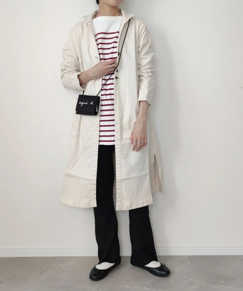 aunt lily(アントリリー)の「コットンツイルマルチスタイルコート(その他アウター・レディース・インディゴブルー/ライトカーキ/キナリ・11号/9号/13号/7号/15号)」の19枚目の写真