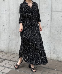 Ezick | ニュアンスプリントワンピース(ワンピース)