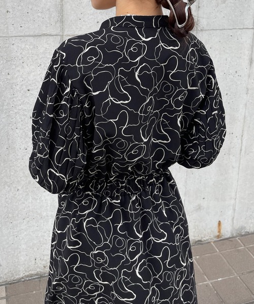 Ezick（エジック）の「ニュアンスプリントワンピース（ワンピース・レディース・オフホワイト/ブラック・FREE）」の18枚目の写真