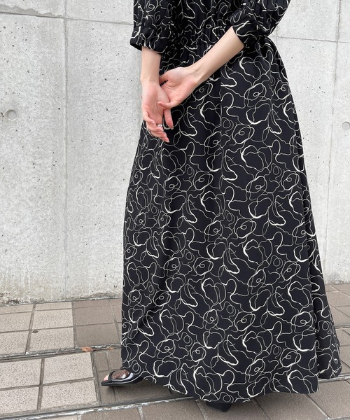 Ezick（エジック）の「ニュアンスプリントワンピース（ワンピース・レディース・オフホワイト/ブラック・FREE）」の21枚目の写真