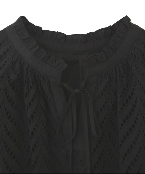 PROPORTION BODY DRESSING（プロポーションボディドレッシング）の「フリルネックレースブラウス / 1212210604（シャツ/ブラウス・レディース・ブラック/ブルー/オフホワイト・SMALL/MEDIUM）」の14枚目の写真