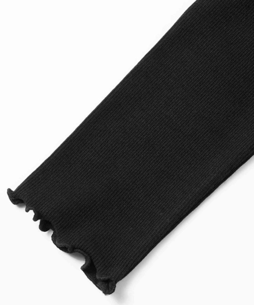 X-girl（エックスガール）の「FRONT DRAWSTRING L/S TOP（Tシャツ/カットソー・レディース・ブラック/ネイビー/ピンク・S/M）」の8枚目の写真