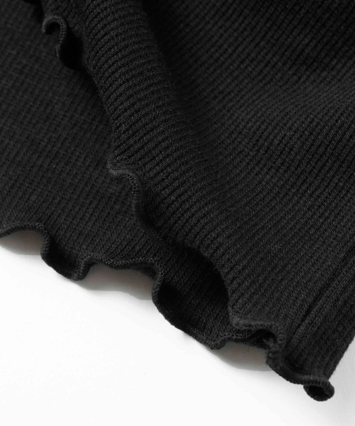 X-girl（エックスガール）の「FRONT DRAWSTRING L/S TOP（Tシャツ/カットソー・レディース・ブラック/ネイビー/ピンク・S/M）」の10枚目の写真