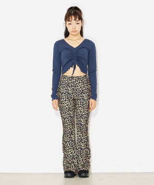 X-girl（エックスガール）の「FRONT DRAWSTRING L/S TOP（Tシャツ/カットソー・レディース・ブラック/ネイビー/ピンク・S/M）」の21枚目の写真