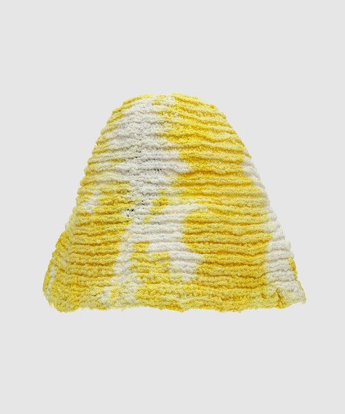 WE11DONE（ウェルダン）の「YEELLOW TIE-DYE KNIT BUCKET HAT YELLOW（ハット・メンズ・イエロー・ONE SIZE）」の2枚目の写真