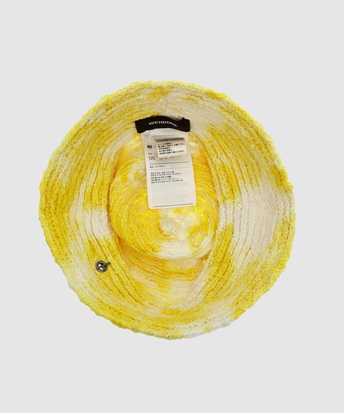 WE11DONE（ウェルダン）の「YEELLOW TIE-DYE KNIT BUCKET HAT YELLOW（ハット・メンズ・イエロー・ONE SIZE）」の4枚目の写真