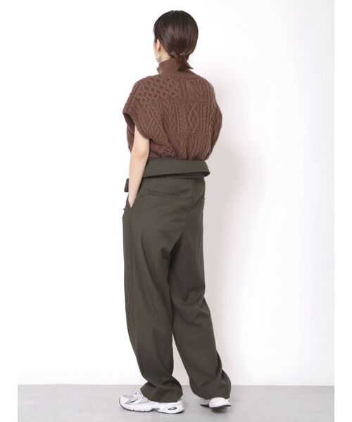 Ungrid（アングリッド）の「パッチワークケーブルニットベスト（ニット/セーター・レディース・ブラウン/アイボリー・FREE）」の15枚目の写真