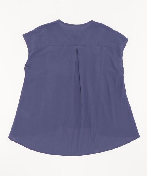 Samansa Mos2 blue(サマンサモスモスブルー)の「タックフレアチュニック(シャツ/ブラウス・レディース・ブラック/ブラウン/ブルー・フリ-)」の4枚目の写真