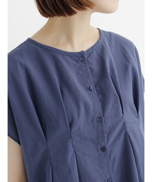 Samansa Mos2 blue(サマンサモスモスブルー)の「タックフレアチュニック(シャツ/ブラウス・レディース・ブラック/ブラウン/ブルー・フリ-)」の16枚目の写真