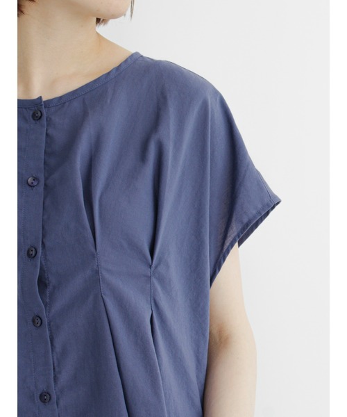 Samansa Mos2 blue(サマンサモスモスブルー)の「タックフレアチュニック(シャツ/ブラウス・レディース・ブラック/ブラウン/ブルー・フリ-)」の17枚目の写真