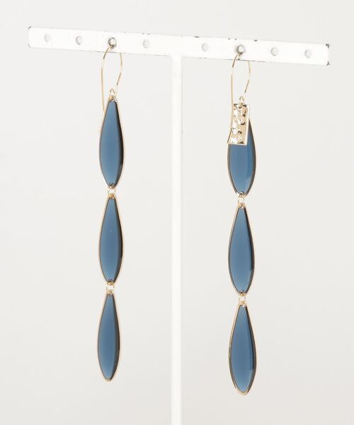 The Rule(ザルール)の「The Rule ザルール:Trough hook pierced earring:ティアドロップピアス(ピアス(両耳用)・レディース・ブラック/ネイビー/クリア・FREE)」の10枚目の写真