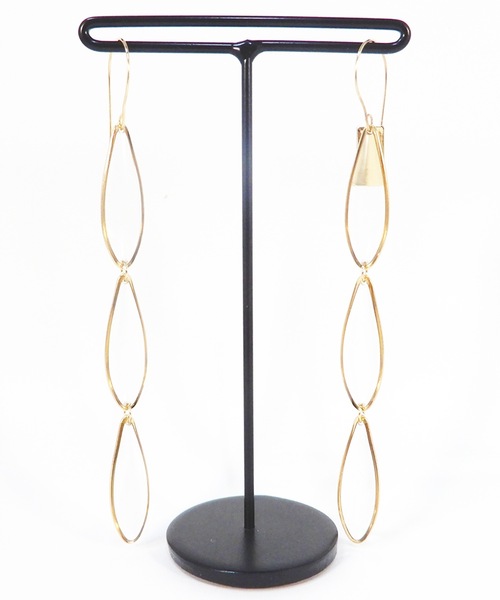 The Rule(ザルール)の「The Rule ザルール:Trough hook pierced earring:ティアドロップピアス(ピアス(両耳用)・レディース・ブラック/ネイビー/クリア・FREE)」の6枚目の写真