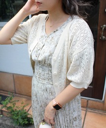 INGNI | Vネック／透かしカーディガン(ポンチョ)