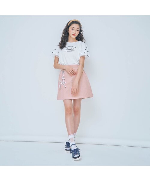 algy（アルジー）の「レースアップスカート（スカート・キッズ・サックスブルー/ピンク/ミント/ラベンダー・SMALL/MEDIUM/X-SMALL/XX-SMALL）」の18枚目の写真