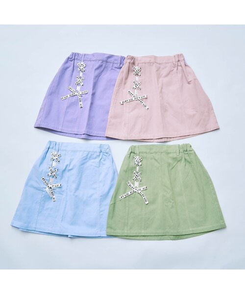 algy（アルジー）の「レースアップスカート（スカート・キッズ・サックスブルー/ピンク/ミント/ラベンダー・SMALL/MEDIUM/X-SMALL/XX-SMALL）」の6枚目の写真
