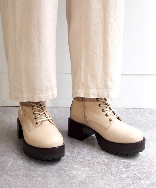 あしながおじさん（アシナガオジサン）の「厚底レースアップブーツ　-6701519（ブーツ・レディース・ブラック/アイボリー/ワイン・22.5cm/23.5cm/24.5cm/23.0cm/24.0cm）」の10枚目の写真