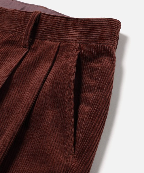 MR.OLIVE（ミスターオリーブ）の「MR.OLIVE ミスターオリーブ / 8W STRETCH CORDUROY / 2TUCK TAPERED PANTS 8ウェル ストレッチコーデュロイ / ツータック テーパード パンツ / M-223148（スラックス・メンズ・ブラウン/ブラック・MEDIUM/LARGE/SMALL）」の5枚目の写真