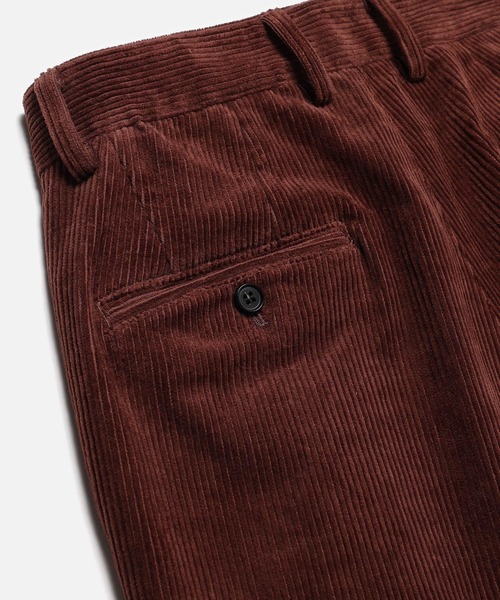 MR.OLIVE（ミスターオリーブ）の「MR.OLIVE ミスターオリーブ / 8W STRETCH CORDUROY / 2TUCK TAPERED PANTS 8ウェル ストレッチコーデュロイ / ツータック テーパード パンツ / M-223148（スラックス・メンズ・ブラウン/ブラック・MEDIUM/LARGE/SMALL）」の6枚目の写真