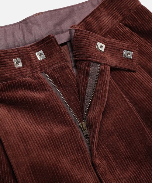 MR.OLIVE（ミスターオリーブ）の「MR.OLIVE ミスターオリーブ / 8W STRETCH CORDUROY / 2TUCK TAPERED PANTS 8ウェル ストレッチコーデュロイ / ツータック テーパード パンツ / M-223148（スラックス・メンズ・ブラウン/ブラック・MEDIUM/LARGE/SMALL）」の7枚目の写真