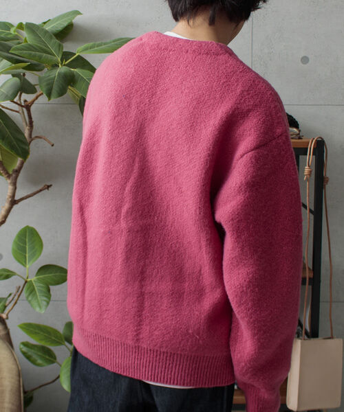 BEVERLY HILLS POLO CLUB（ビバリーヒルズポロクラブ）の「【BEVERLY HILLS POLO CLUB/ビバリーヒルズポロクラブ】モヘヤライクカーディガン（カーディガン/ボレロ・メンズ・ダークグリーン/ブルー系その他2/パープル系その他/ライトパープル/ブルー系その他/ブラック系その他/モカ/ミント/オレンジ/オリーブ/ピンク/ネイビー・M/L/XL）」の20枚目の写真