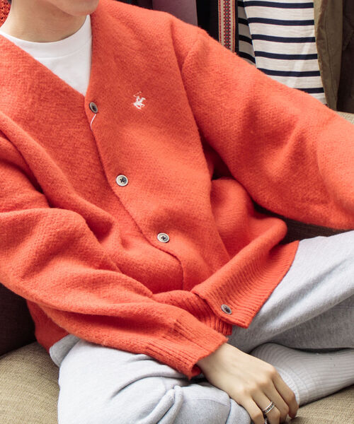 BEVERLY HILLS POLO CLUB（ビバリーヒルズポロクラブ）の「【BEVERLY HILLS POLO CLUB/ビバリーヒルズポロクラブ】モヘヤライクカーディガン（カーディガン/ボレロ・メンズ・ダークグリーン/ブルー系その他2/パープル系その他/ライトパープル/ブルー系その他/ブラック系その他/モカ/ミント/オレンジ/オリーブ/ピンク/ネイビー・M/L/XL）」の17枚目の写真