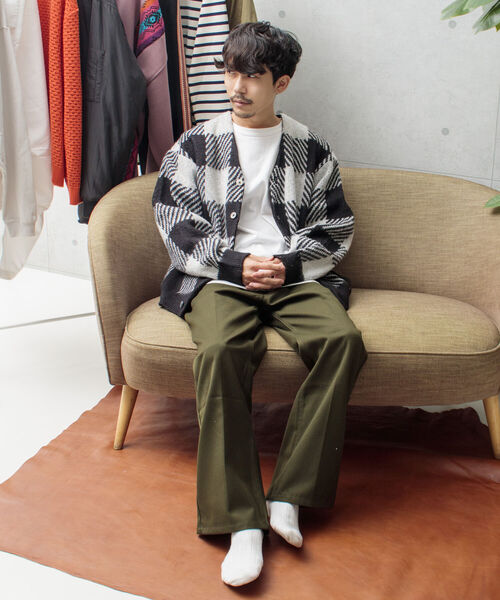 BEVERLY HILLS POLO CLUB（ビバリーヒルズポロクラブ）の「【BEVERLY HILLS POLO CLUB/ビバリーヒルズポロクラブ】モヘヤライクカーディガン（カーディガン/ボレロ・メンズ・ダークグリーン/ブルー系その他2/パープル系その他/ライトパープル/ブルー系その他/ブラック系その他/モカ/ミント/オレンジ/オリーブ/ピンク/ネイビー・M/L/XL）」の18枚目の写真