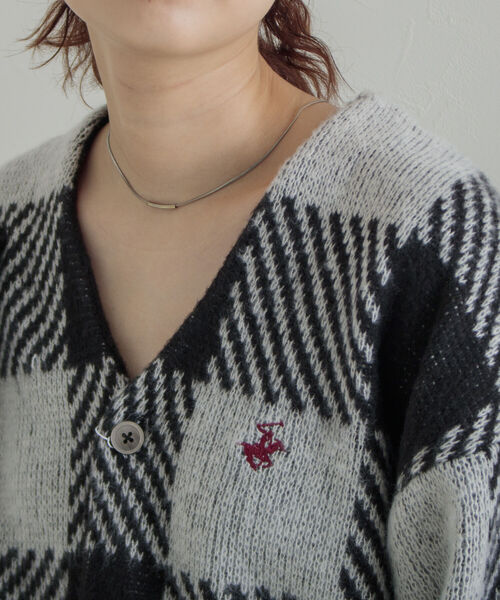 BEVERLY HILLS POLO CLUB（ビバリーヒルズポロクラブ）の「【BEVERLY HILLS POLO CLUB/ビバリーヒルズポロクラブ】モヘヤライクカーディガン（カーディガン/ボレロ・メンズ・ダークグリーン/ブルー系その他2/パープル系その他/ライトパープル/ブルー系その他/ブラック系その他/モカ/ミント/オレンジ/オリーブ/ピンク/ネイビー・M/L/XL）」の15枚目の写真