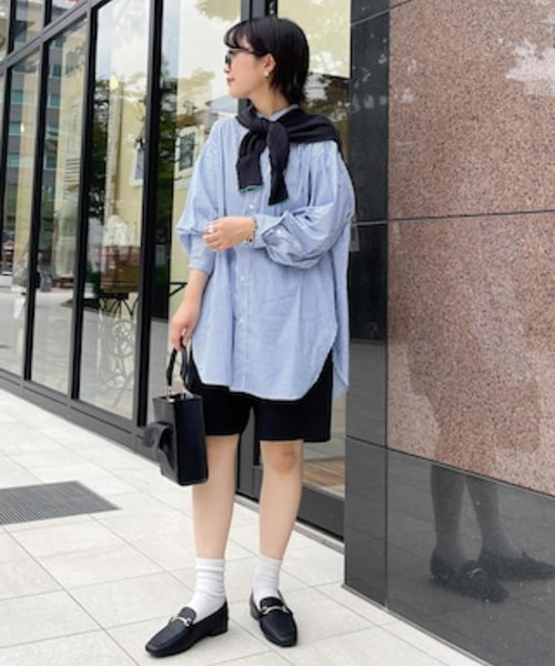 SENSE OF PLACE by URBAN RESEARCH(センスオブプレイスバイアーバンリサーチ)の「カラーコクーンスリーブシャツ(シャツ/ブラウス・レディース・ライトブルー/オフホワイト/ピンク/グリーン系その他/ブルー系その他/イエロー系その他/ピンク系その他・ONE)」の20枚目の写真