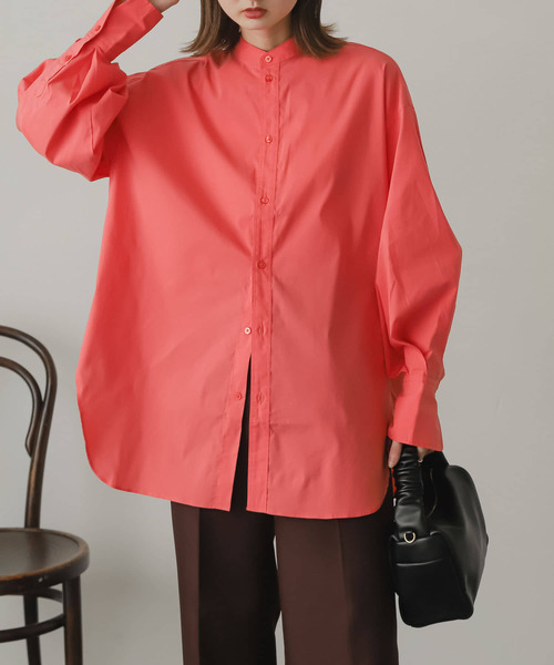 SENSE OF PLACE by URBAN RESEARCH(センスオブプレイスバイアーバンリサーチ)の「カラーコクーンスリーブシャツ(シャツ/ブラウス・レディース・ライトブルー/オフホワイト/ピンク/グリーン系その他/ブルー系その他/イエロー系その他/ピンク系その他・ONE)」の8枚目の写真