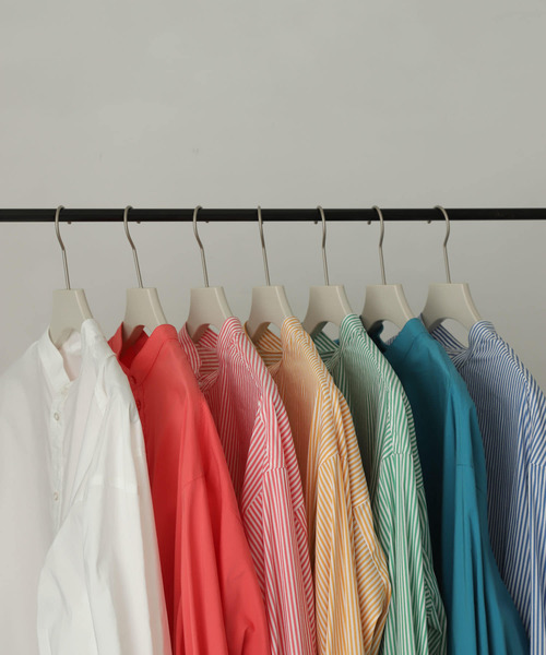 SENSE OF PLACE by URBAN RESEARCH(センスオブプレイスバイアーバンリサーチ)の「カラーコクーンスリーブシャツ(シャツ/ブラウス・レディース・ライトブルー/オフホワイト/ピンク/グリーン系その他/ブルー系その他/イエロー系その他/ピンク系その他・ONE)」の2枚目の写真