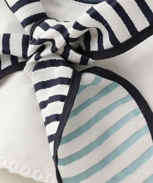 IENA ENFANT（イエナアンファン）の「【MARLMARL】別注 bibs ストライプ（baby）（スタイ/よだれかけ・キッズ・ネイビー・FREE）」の6枚目の写真