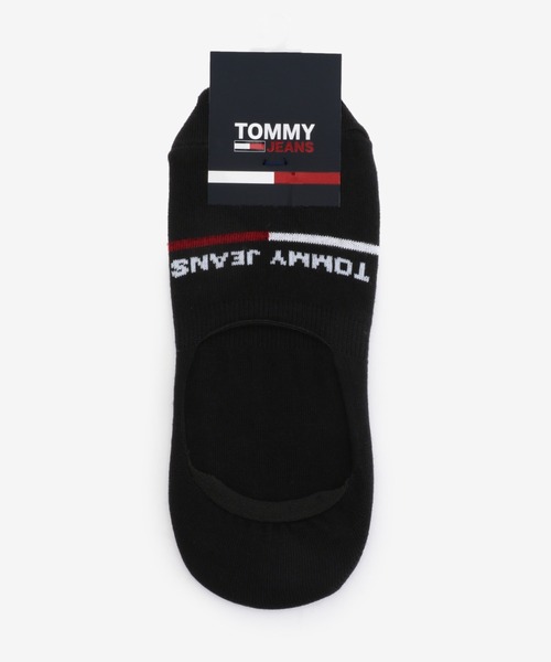 tommy jeans（トミー ジーンズ）の「TJ ANKLE LOGO SOCKS（ソックス/靴下・メンズ・ホワイト/ブラック・FREE）」の2枚目の写真