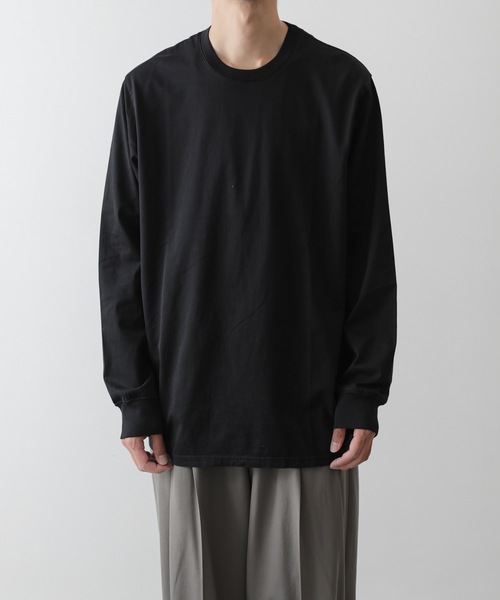ATTACHMENT(アタッチメント)の「59/2 コンパクト天竺 L/S TEE / COMPACT YARN CO JERSEY L/S TEE(Tシャツ/カットソー・メンズ・イエロー系その他/ホワイト/ブラック/ライトベージュ・2/1/3)」の3枚目の写真