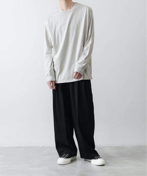 ATTACHMENT(アタッチメント)の「59/2 コンパクト天竺 L/S TEE / COMPACT YARN CO JERSEY L/S TEE(Tシャツ/カットソー・メンズ・イエロー系その他/ホワイト/ブラック/ライトベージュ・2/1/3)」の20枚目の写真