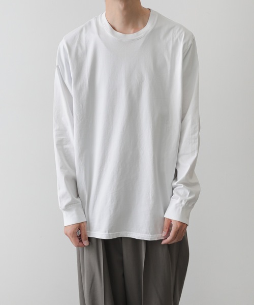 ATTACHMENT(アタッチメント)の「59/2 コンパクト天竺 L/S TEE / COMPACT YARN CO JERSEY L/S TEE(Tシャツ/カットソー・メンズ・イエロー系その他/ホワイト/ブラック/ライトベージュ・2/1/3)」の5枚目の写真