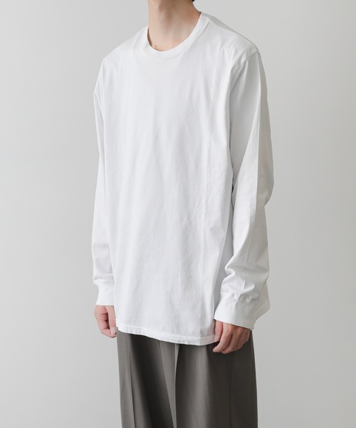 ATTACHMENT(アタッチメント)の「59/2 コンパクト天竺 L/S TEE / COMPACT YARN CO JERSEY L/S TEE(Tシャツ/カットソー・メンズ・イエロー系その他/ホワイト/ブラック/ライトベージュ・2/1/3)」の6枚目の写真