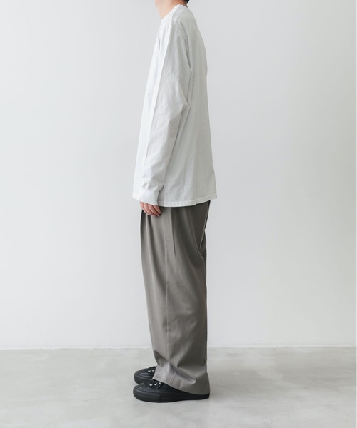 ATTACHMENT(アタッチメント)の「59/2 コンパクト天竺 L/S TEE / COMPACT YARN CO JERSEY L/S TEE(Tシャツ/カットソー・メンズ・イエロー系その他/ホワイト/ブラック/ライトベージュ・2/1/3)」の12枚目の写真
