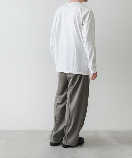 ATTACHMENT(アタッチメント)の「59/2 コンパクト天竺 L/S TEE / COMPACT YARN CO JERSEY L/S TEE(Tシャツ/カットソー・メンズ・イエロー系その他/ホワイト/ブラック/ライトベージュ・2/1/3)」の13枚目の写真