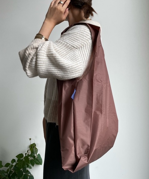 値下！BAGGU オールレザー ブラウン エコバッグ BAGGU（バグー）の