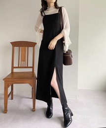 one after another NICE CLAUP | 【お気に入り登録数6.9万人突破】Iラインスリットキャミワンピース(ワンピース)